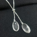 Gargantilha Gravatinha com pedras oval cristal