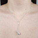 Gravatinha regulável com bola prateada