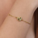 Pulseira com coração chapeado