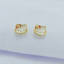 Brinco infantil hello kitty esmaltado