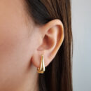 Brinco gota boleado dourado