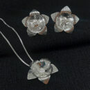 Conjunto flor vazada com ponto de luz