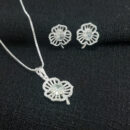 Conjunto flor vazado com ponto de luz