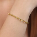 Pulseira elos martelados vazados