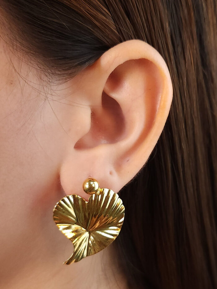 Brinco coração chapeado