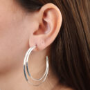 Argola dois fios lisos aberta