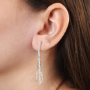 Brinco fio riviera com fios lisos