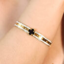 Bracelete fio cravejado com trevo