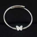 Bracelete borboleta branca com pedras cristal