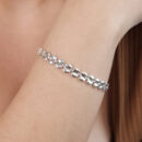 Pulseira elo oval duplo