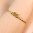 Bracelete regulável borboleta chapeada dourado