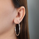 Argola fio enrolado prateado