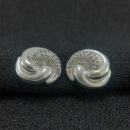 Brinco espiral liso e cravejado