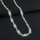 Gargantilha elo vazado com detalhe bolinha prateada