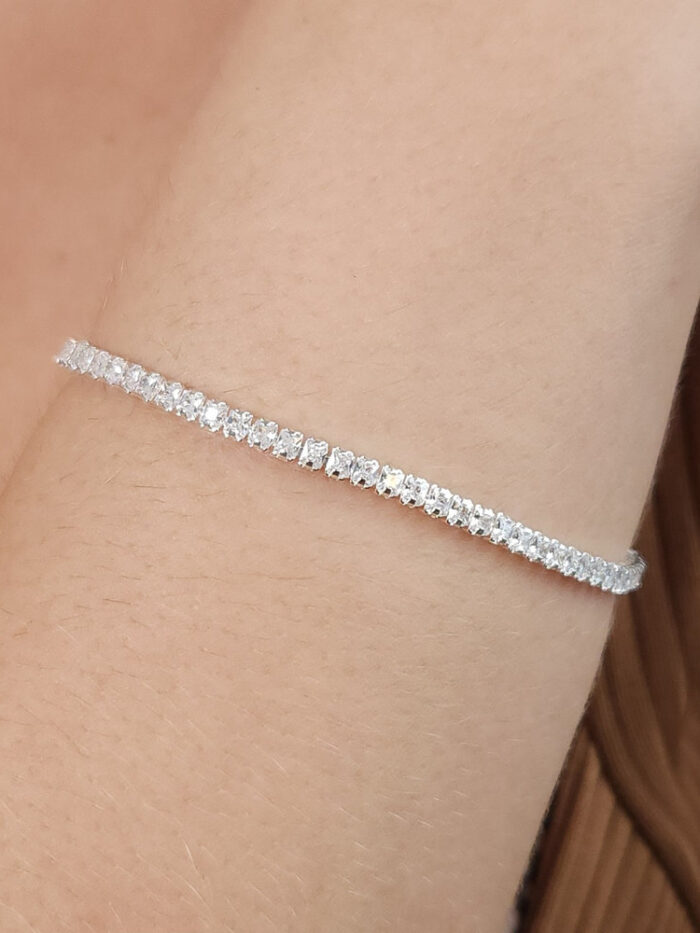 Pulseira fio riviera quadrado