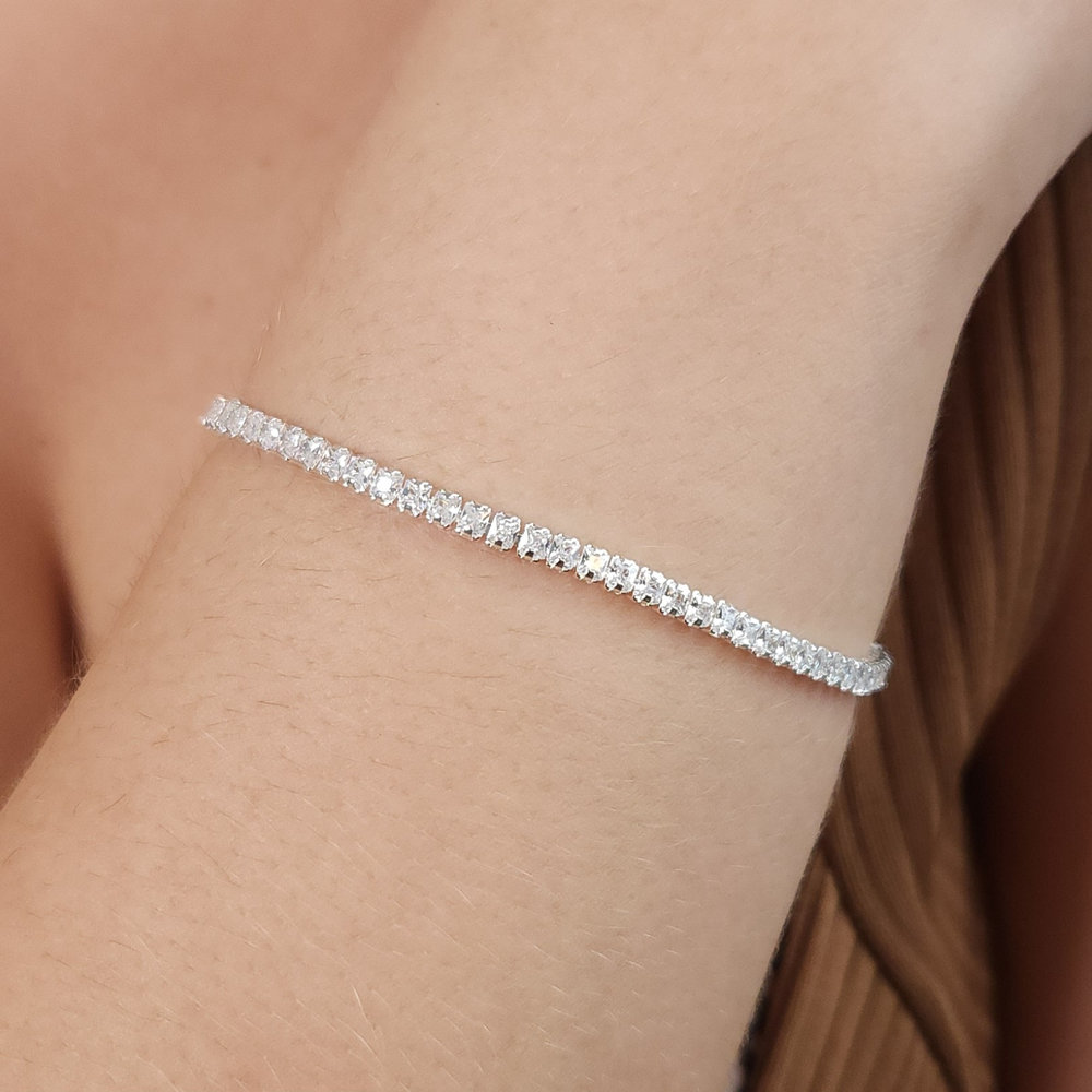 Pulseira fio riviera quadrado