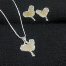 Conjunto coração derretido branco