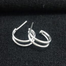 Argola dois fios liso vazado