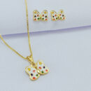 Conjunto infantil laço colorido