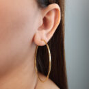 Argola fio liso fechado dourada