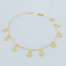 Pulseira com patinhas vazadas