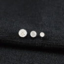 Trio de brinco ponto de luz prateado