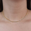 Gargantilha choker riviera cristais quadrados