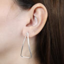 Brinco fio cravejado com fio liso