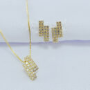 Conjunto retangular cravejado