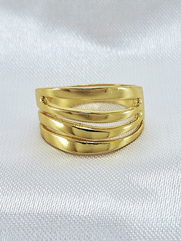 Anel quatro fios vazados lisos