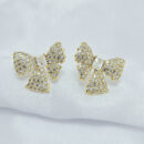 Brinco laço cravejado