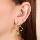 Brinco estilo orgânico vazado