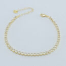 Pulseira riviera com pedras redondos cristal