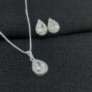 Conjunto gota cristal cravejada