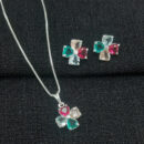 Conjunto flor colorida