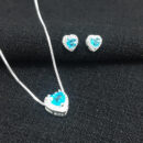 Conjunto com coração borda cravejada