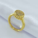 Anel chuveiro redondo cravejado