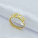 Anel Jesus vazado dourado