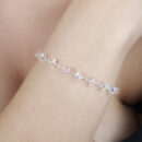 Pulseira com pedras rosa claro