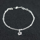 Pulseira infantil coração pêndulo