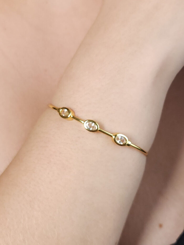 Bracelete ponto de luz ovais