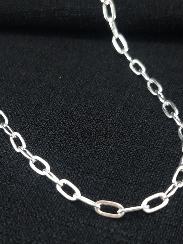 Gargantilha elos oval liso