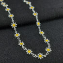 Gargantilha choker flores margarida