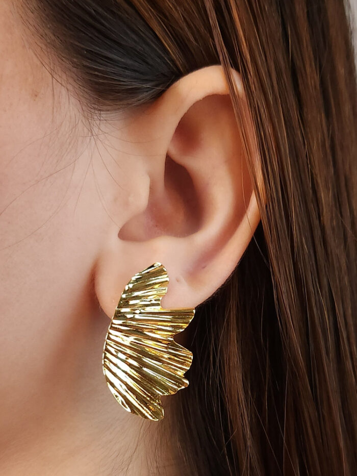 Brinco estilo orgânico detalhado