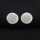 Brinco círculo cravejado borda vazada