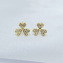 Brinco trevo cravejado