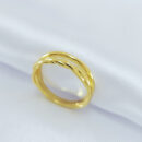 Anel dois fios torcido e liso