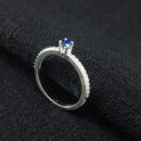 Anel ponto de luz  AZUL cravejado