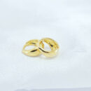 Brinco argolinha lisa dourada