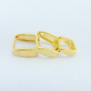 Brinco argola quadrado boleado fechado